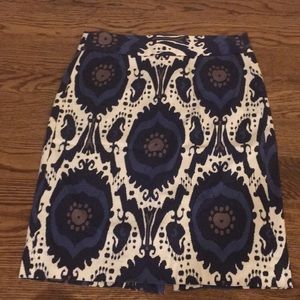 JCrew Pencil Skirt -Size 2 - Navy and Cream